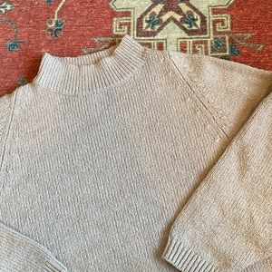 cropped mock neck sweater